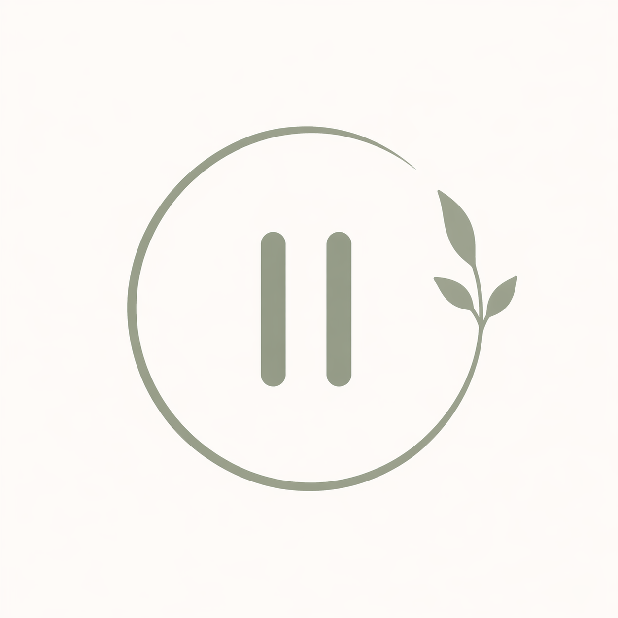 Icône bouton pause symbolisant l’inhibition cognitive chez l’enfant et la capacité à s’arrêter avant d’agir