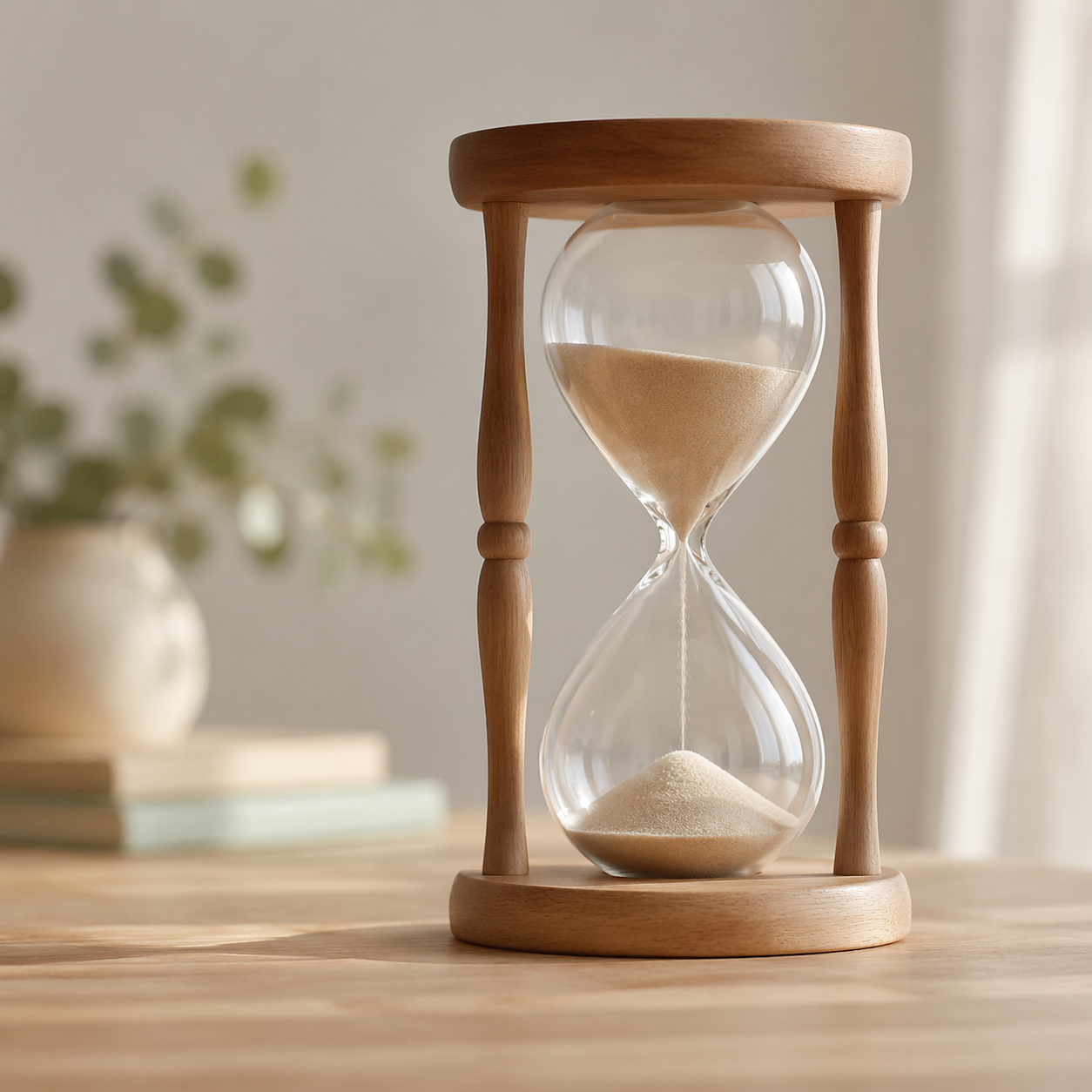 Sablier représentant l’inhibition cognitive et la capacité à différer une action